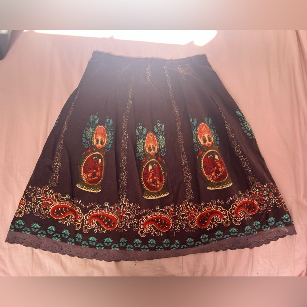 Lolita Russian Doll Paisley A-Line Skirt